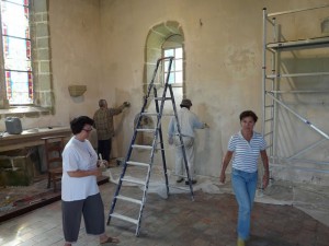 Restauration des murs de la chapelle