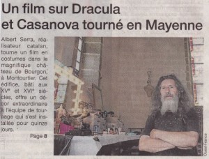 Un film sur Dracula et Casanova tourné en Mayenne